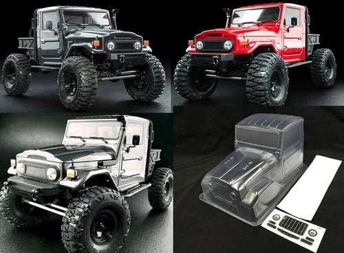313 mm klare Raupenkarosserie mit Aufklebern 1/10 Offroad Toyota FJ40 SCX10 II TRX4 zum Selbermachen - Bild 11 von 11