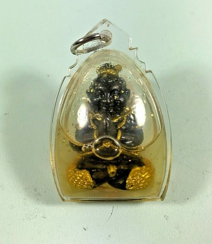 VOODOO SPIRIT KUMAN THONG OIL PENDANT KHUN THEP CHARM LUCKY GAMBLING THAI AMULET - Picture 5 of 6