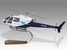 Aerospatiale AS350B3 Midtnorsk Helikopterservice Desk Wood Model Small 1/32