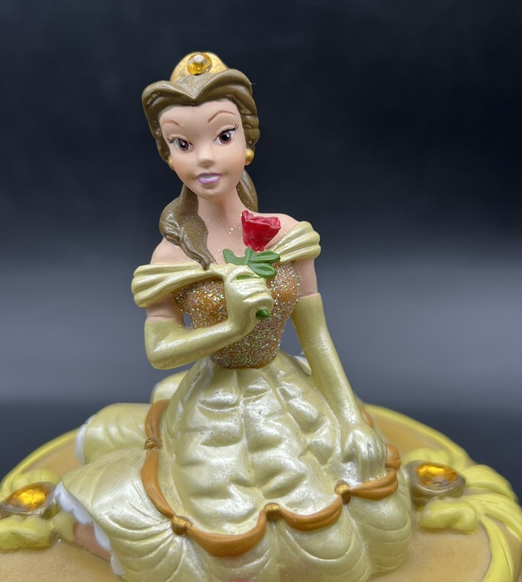RARE Vintage Disney Parks Belle Beauty& The Beast Jewelry Trinket