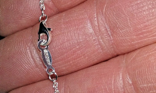 OW .925 Sterling Silver Genuine Purple Amethyst Pendant with 17" Chain Necklace - Picture 8 of 14