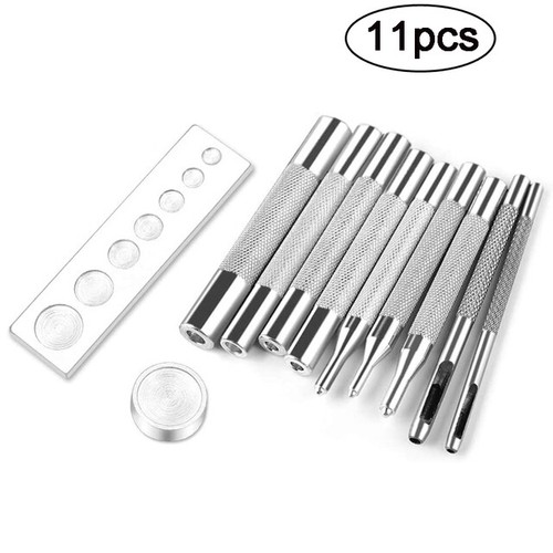 Leather Snap Fasteners Kit Press Stud Metal Button Snaps with Hammer Tools - Picture 8 of 8
