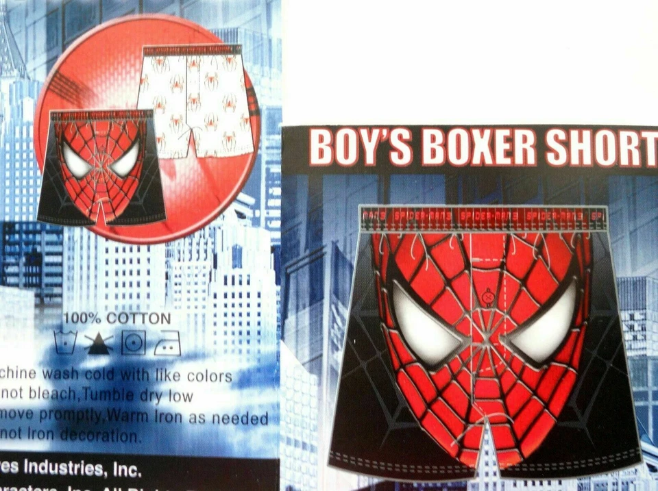 Marvel Spider-man boys Boxer Short underwear Size 8 pack of 2 White Red New - Image 4 of 4