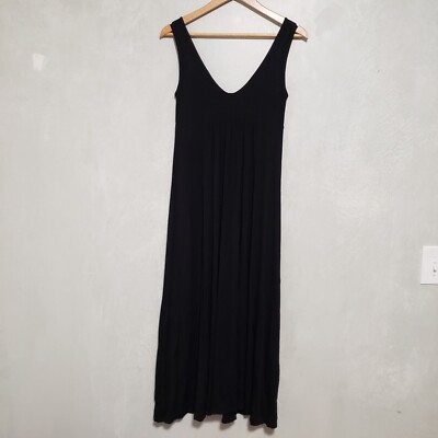 Theory Black Scoop Neck Tank Top Jersey Maxi Dress Size S | eBay