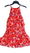 Eliza J Dress 12P or 14P Ladies Orange Floral sleeveless $138