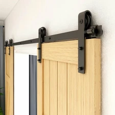 6-20FT Double Door Sliding Barn Door Hardware Track Kit,Slide Smoothly Quietly