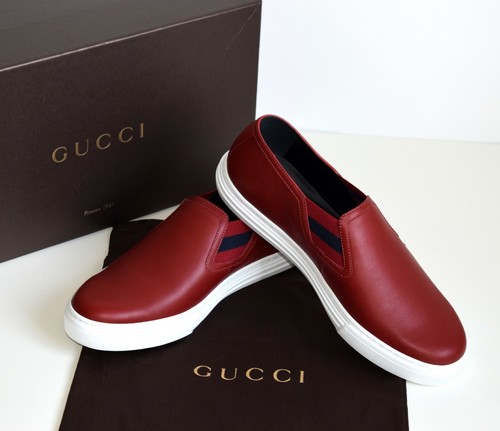 Zapatillas de hombre lujo GUCCI rojo EU 43,5; UK 9,5; US 10 mocasines | eBay