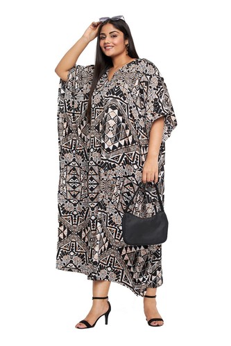 Women Kaftan Plus Size Hippie Boho Dress Kimono Long Maxi Summer Beach Sundress - 第 57/122 張圖片