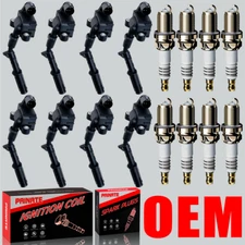 Brand 8X OEM Ignition Coil & Spark Plug For Mercedes-Benz E550 SL550 2769060160