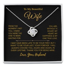 To My Wife Necklace, Christmas Gifts For Women, Anniversary Gift For Wife