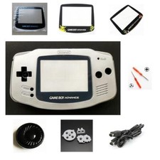 NEW GBA Nintendo Game Boy Advance Replacement Housing Shell Screen Lens Silver 