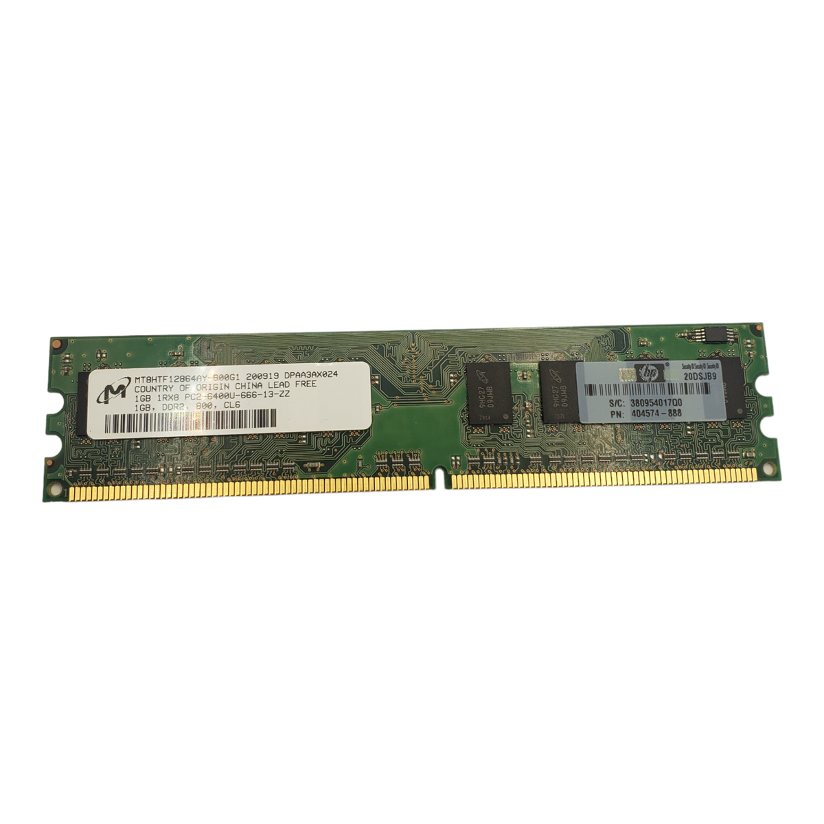 Barrette RAM Hynix 1 Go DDR2 800 MHz PC2-6400U - Occasion, Pour PC Fixe, 240 Broches