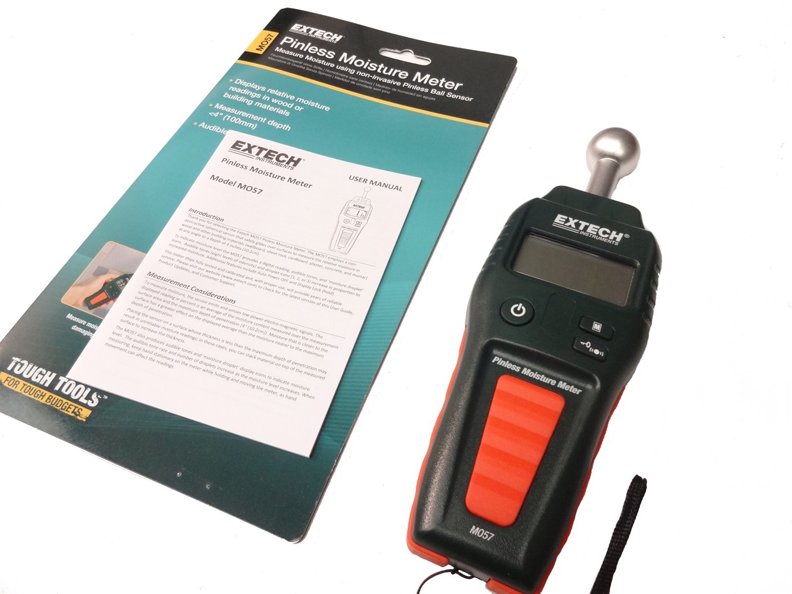 Extech Pinless Moisture Meter Wood & Building Materials non-invasive ball sensor Extech Pinless Moisture Meter Wood & Building Materials non-invasive ball sensor