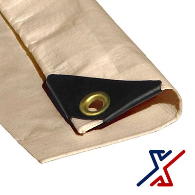 24 x 12 Desert Color 10 Mil Heavy Duty Tarp / Canopy by X1Tools/Tarps