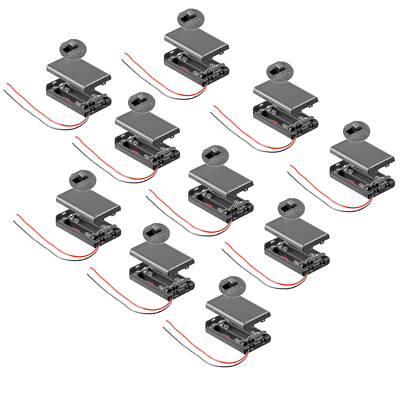 10x Batteriehalter für 3x AAA Micro Akkuhalter Batteriefach mit Schalter Ein Aus