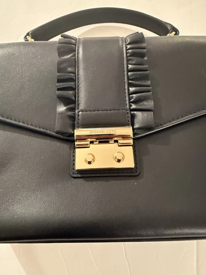 MICHAEL Michael Kors Sloan Medium Top Handle Leather Satchel, black - Image 3 of 4