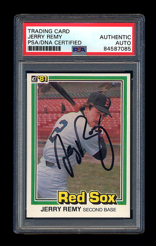 JERRY REMY SIGNED 1981 DONRUSS PSA/DNA AUTOGRAPHED BOSTON RED SOX HALL OF FAME - 第 1/2 張圖片