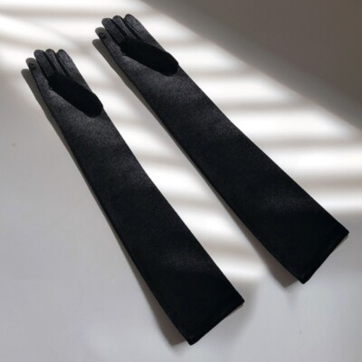 Womens Long Leather Gloves Winter Evening Dress Driving Gloves
