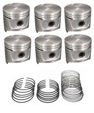 Silvolite Pistons Set6rings For Nissandatsun 240z 2.4 L24260z 2.6 L26 .75mm