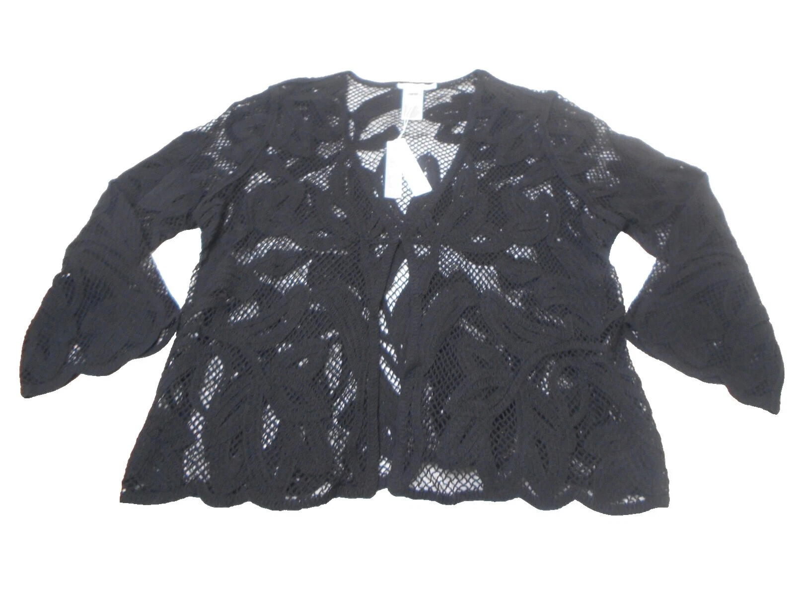 Chico's Suéteres para mujer floral negro