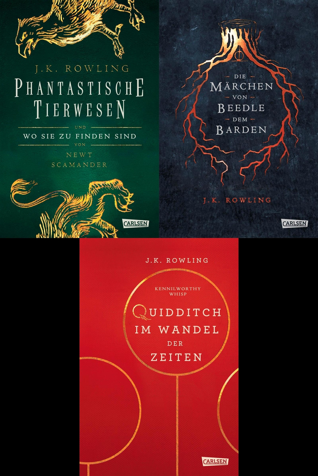 Thumbnail - Hogwarts Schulbücher Von J. K. Rowling (harry Potter) 3 Bände Set
