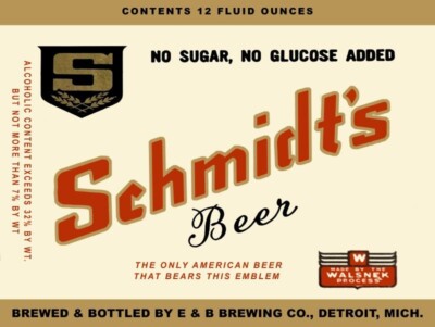 Schmidt's Beer of Detroit NEW Metal Sign: Lg. SIZE 12X16  Free Ship