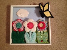Girls Room/Baby Nursery Handcrafted Wall Decoration Decor with 3D Flowers