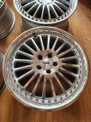 TSW Wheels Silverstone 17X8 Silver Mirror Cut Face & Lip 5X100 Bolt, 35 SETOF 5!