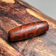 Tibetan Nine Eye Dzi Bead Pendant Agate Carnelian Necklace Ethnic Jewelry