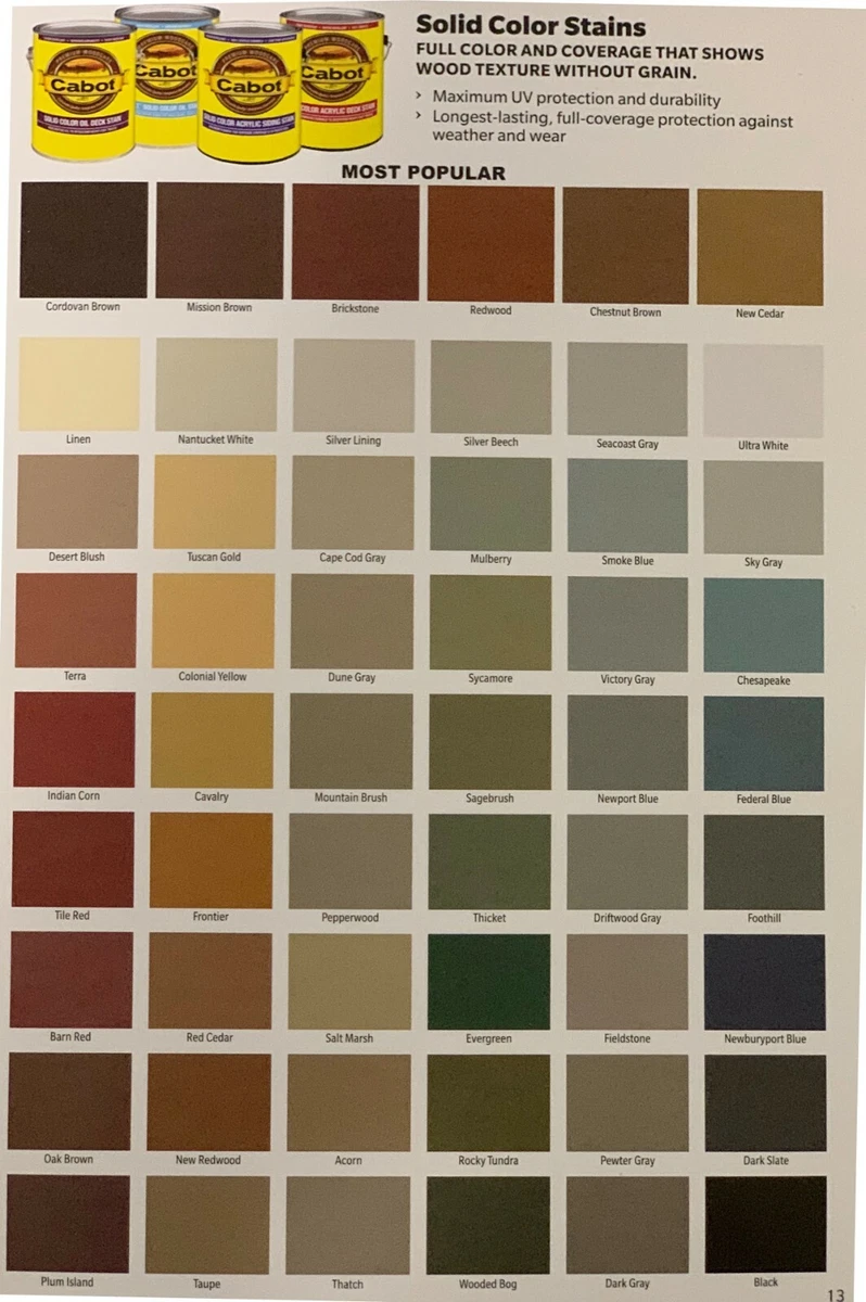 Solid on sale color stain