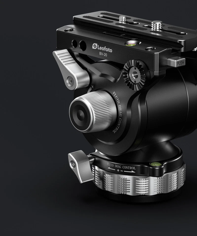 Leofoto BV-20K (Knob Clamp) Pro Fluid Video Head with Arca Plate - Image 4 of 4