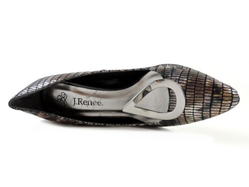 J.Renee Women's Tribute Pumps Marked Snake Print Leather Size 6.5 M - Picture 4 of 6