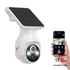 1080P Solar Security Cameras Wireless Outdoor, 360  View Pan/Tilt, Color Night