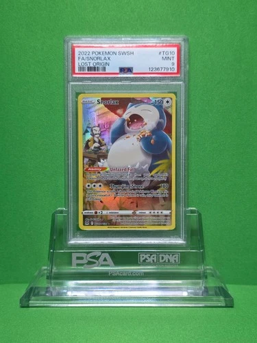 POKEMON 2022 LOST ORIGIN SNORLAX FULL ART TG10 PSA 9