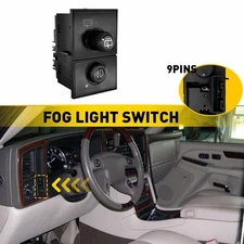 Rear Wiper Switch Fog Light Control Black for 2003-2004 GMC Sierra 2500 15061682