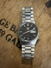 Seiko 5 Sports Silver Men's 6309-7330 Automatic Watch Black Dial Vintage