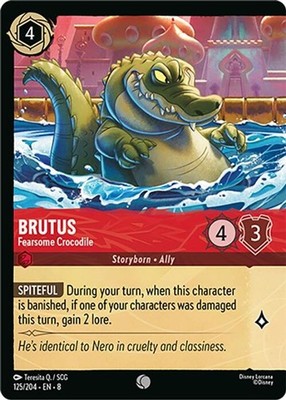 Lorcana Brutus - Fearsome Crocodile (125/230) Ch. 08 Reign of Jafar NM