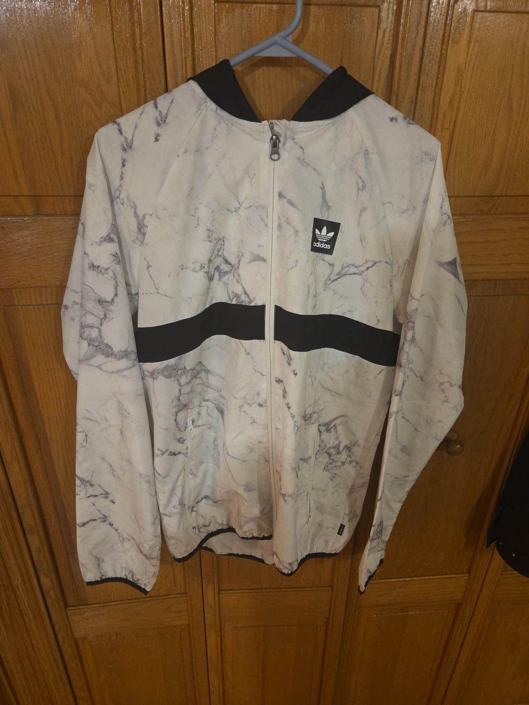 Adidas Skateboarding  Windbreaker Hoodie Zip Up Jacket  Smoke Color Small Men’s