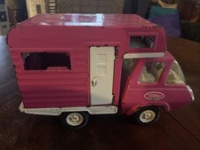 Vintage Tonka Toy Pink White RV/Camper Van Pressed Metal
