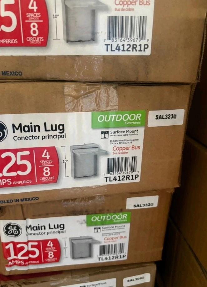 GE TL412R1P PowerMark Plus Outdoor 125 Amp Circuit Breaker Panel (New!) - Image 2 of 2