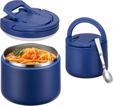 Soup Thermo for Hot Food Kids 14Oz Lunch Containers with Buckle Lid Wide Mouth H