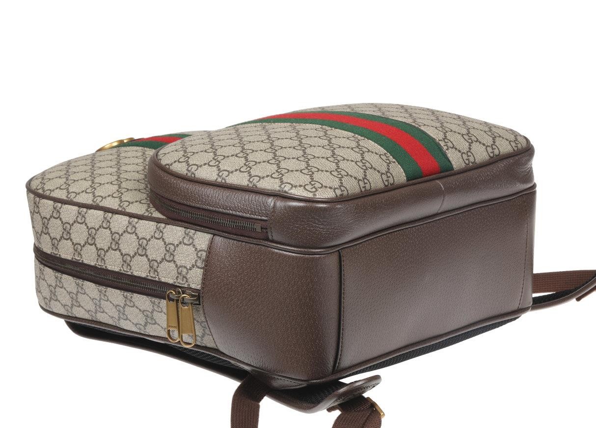 NEW GUCCI OPHIDIA GG GUCCISSIMA LEATHER LARGE BACKPACK BAG image 4