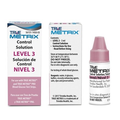 Control Solution Level 3, For Use with Glucose Test Strips, 3 mL Bottle