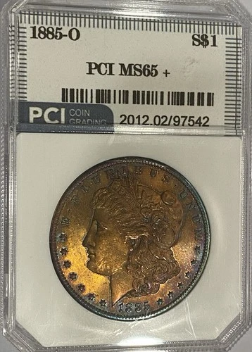 1885-O MS65+ Morgan Silver Dollar PCI Toned!