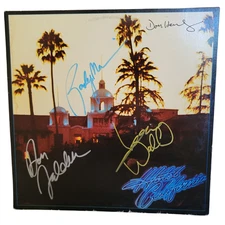 Eagles signed lp Hotel California by 5 musicians