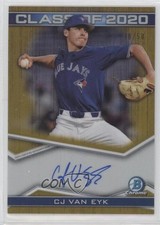 2020 Bowman Draft Class of Gold Refractor 48/50 CJ Van Eyk #C20A-CV Auto f3p