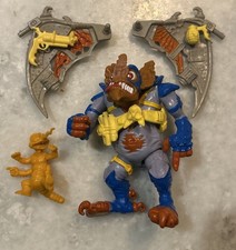 Vintage TMNT Wingnut and Screwloose Action Figure 100% Complete Playmates 1990
