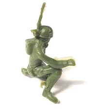 Vintage 1960s Tim-Mee Toys Green US Army Plastic Toy Soldier RADIO OPERATOR