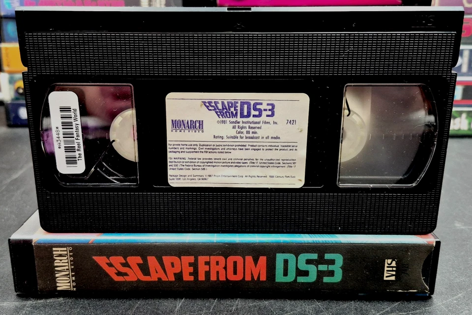 Escape From DS-3 VHS Monarch Home Video 1981 Sci-Fi Space Prison Cult OOP HTF VG - Image 3 of 4