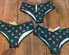 3 Victoria's Secret PINK Cotton Cheekster Panties Panty Holiday Gifts Medium NEW